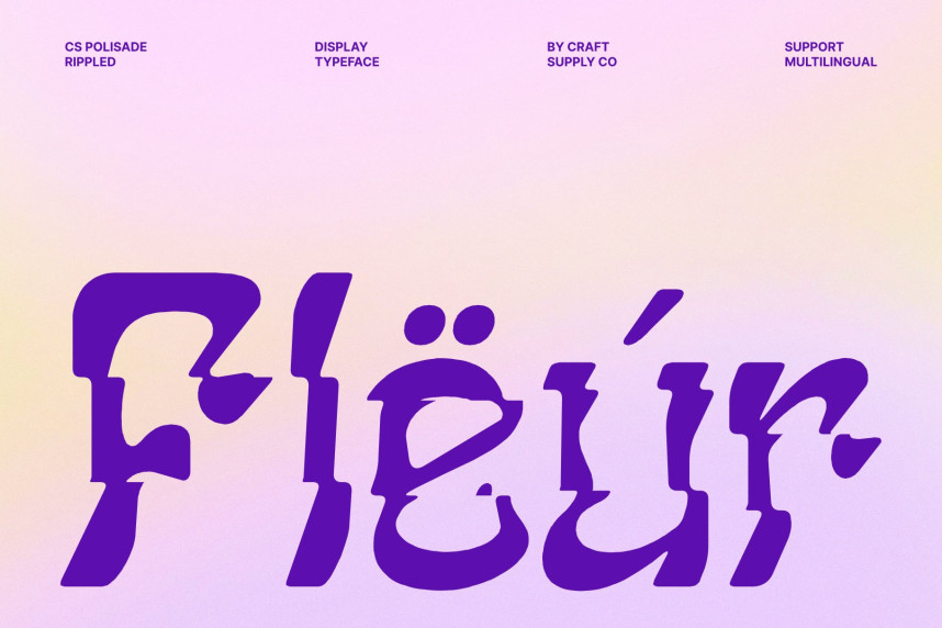 CS Polisade Rippled Font preview image 4