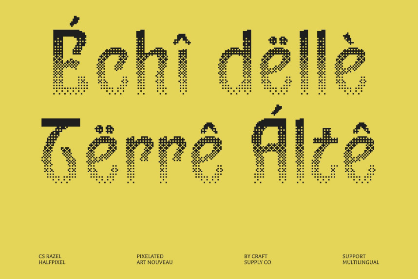 CS Razel Halfpixel Font preview image 4