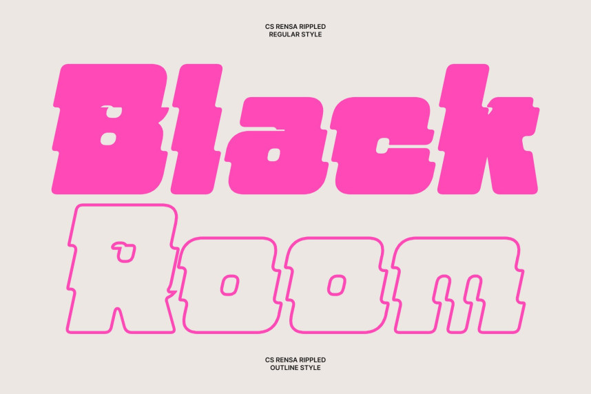 CS Rensa Rippled Font preview image 3