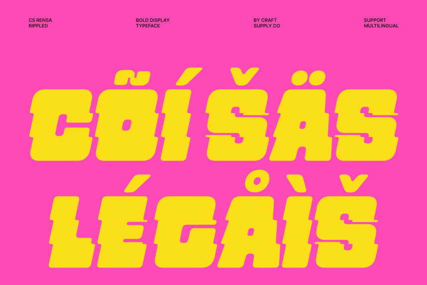 CS Rensa Rippled Font preview image 4
