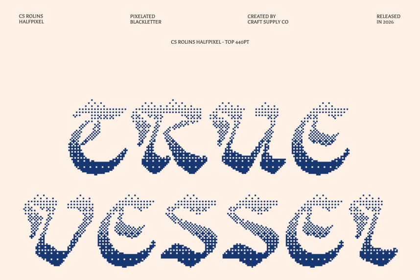 CS Rolins Halfpixel Font preview image 2
