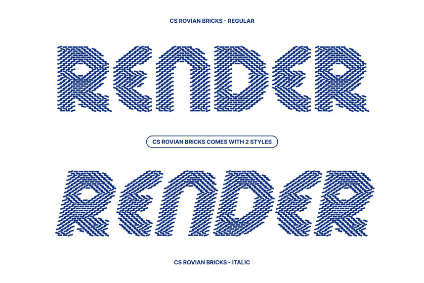 CS Rovian Bricks Font preview image 2