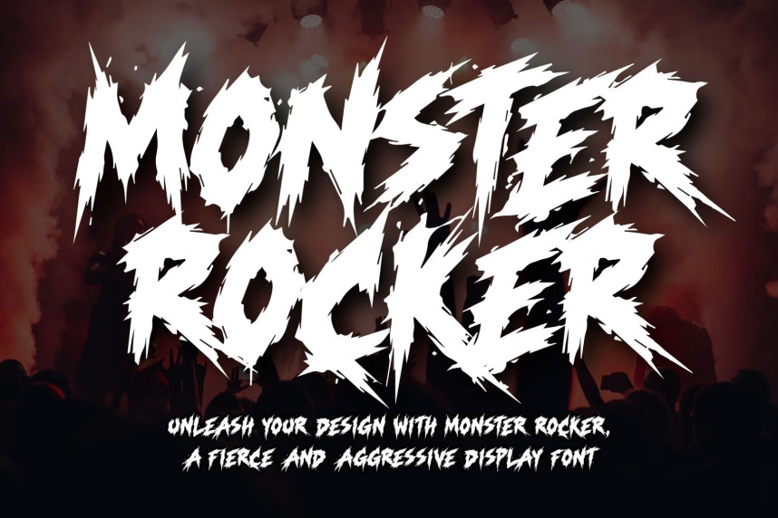 Monster Rocker Font preview image 3