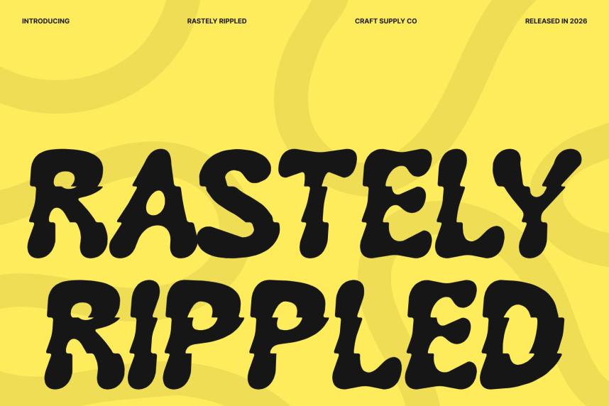 Rastely Rippled Font