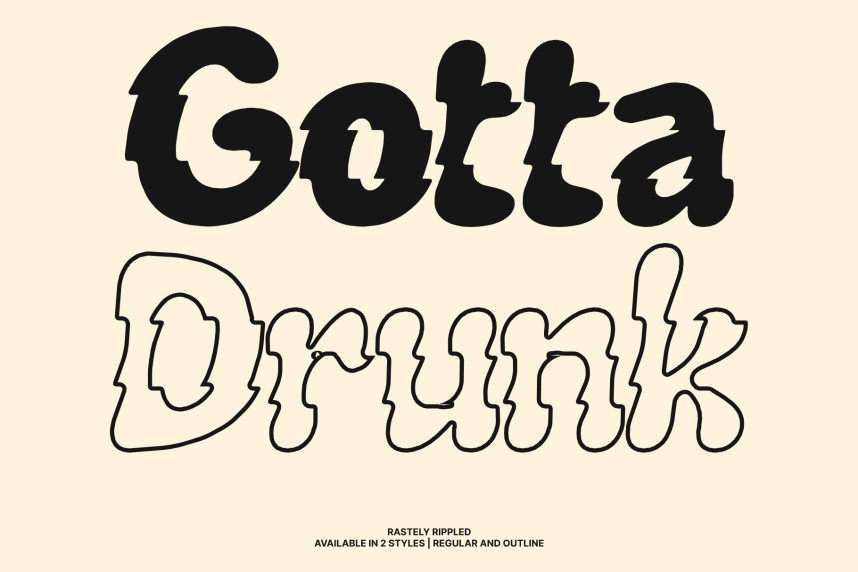 Rastely Rippled Font preview image 2