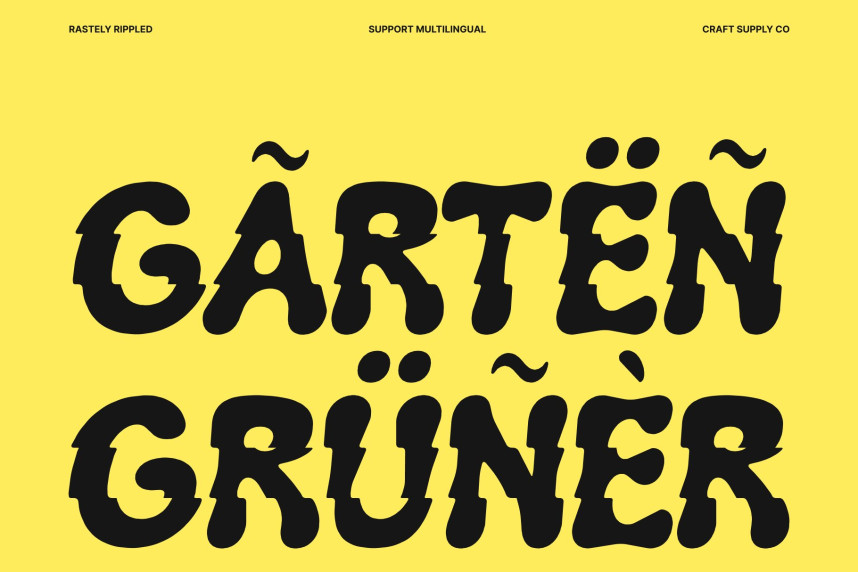 Rastely Rippled Font preview image 4