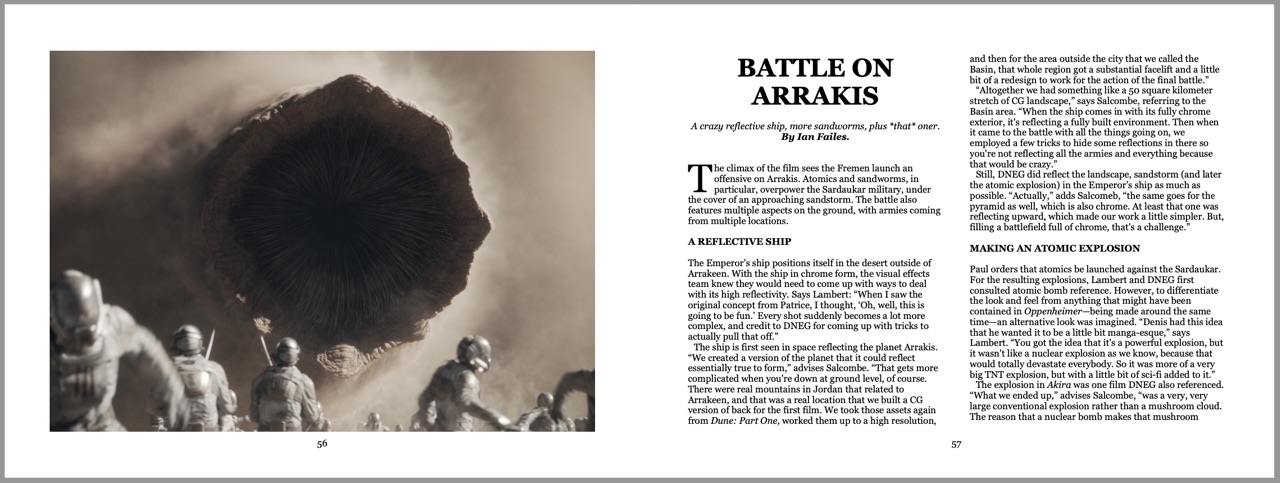 Issue #23 of the print mag is a FULL issue on the VFX of 'Dune
