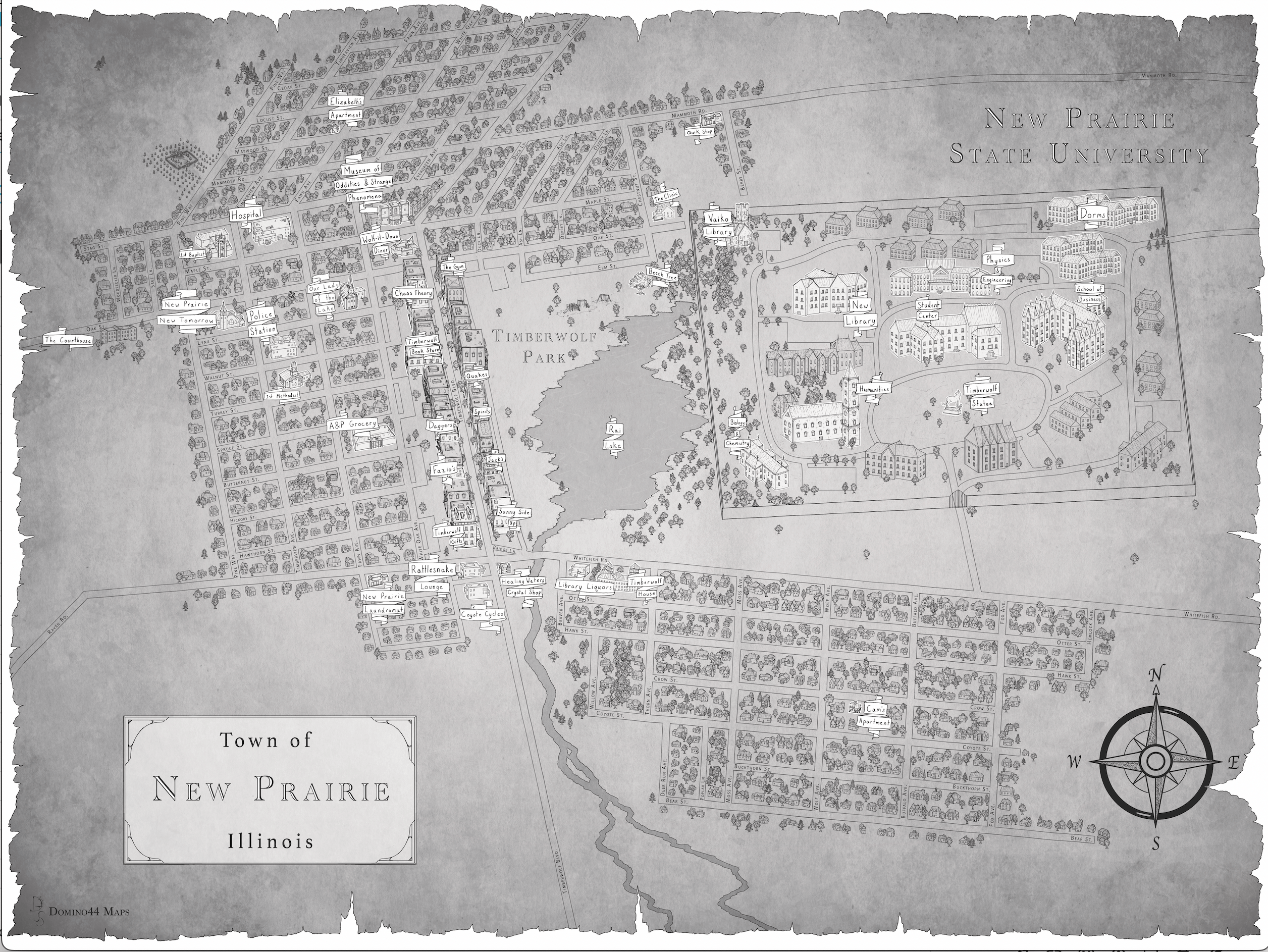 Map from Angela Boord's To Dream a Darker Realm. Map by Map artist: Dominique Strange https://flow.page/domino44maps