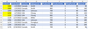 Pivot Table Example