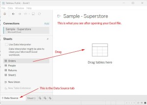 Click to Enlarge Tableau Public Desktop