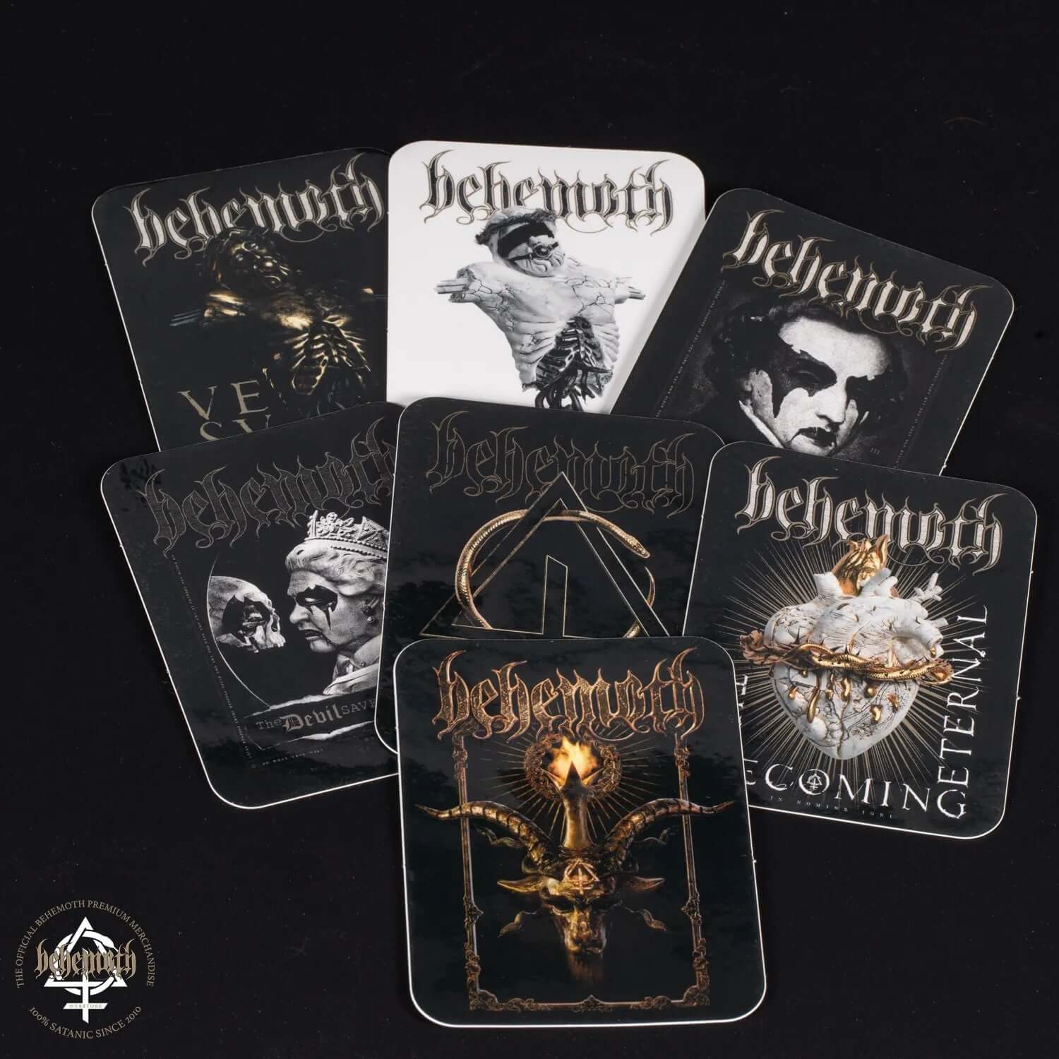 A Vinyl Sticker Bundle Of 7 Behemoth Stickers Behemoth Webstore Worldwide