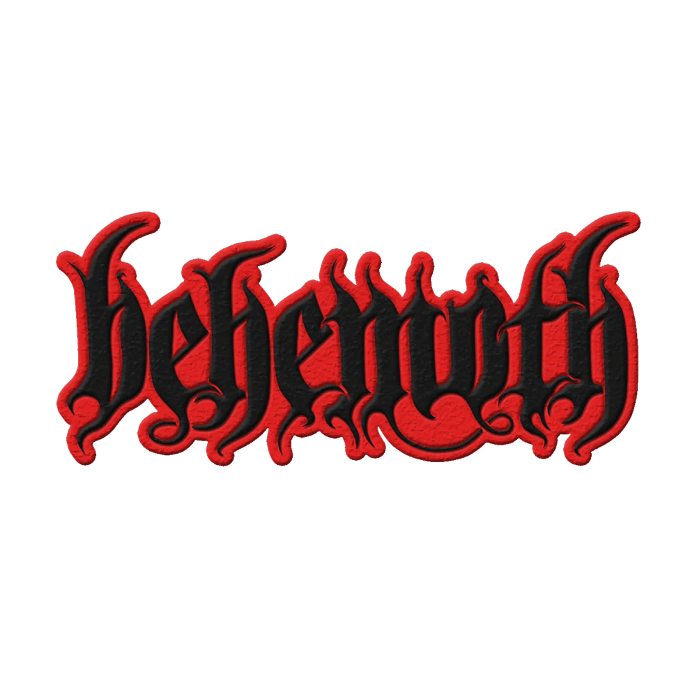 Official Behemoth Merchandise Logo Die Cut Patch Red Black