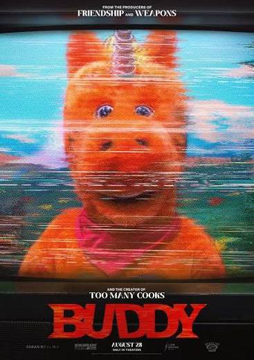 Buddy orange unicorn in the 2026 horror movie trailer