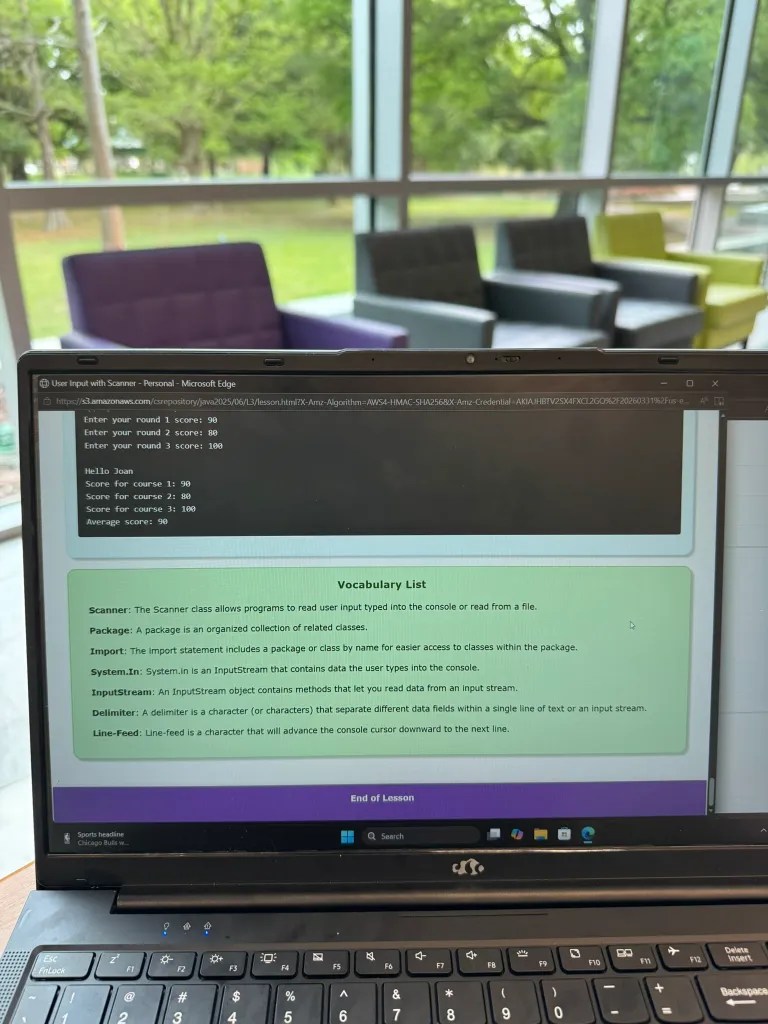 Java programming vocabulary lesson explaining key coding terms for beginners