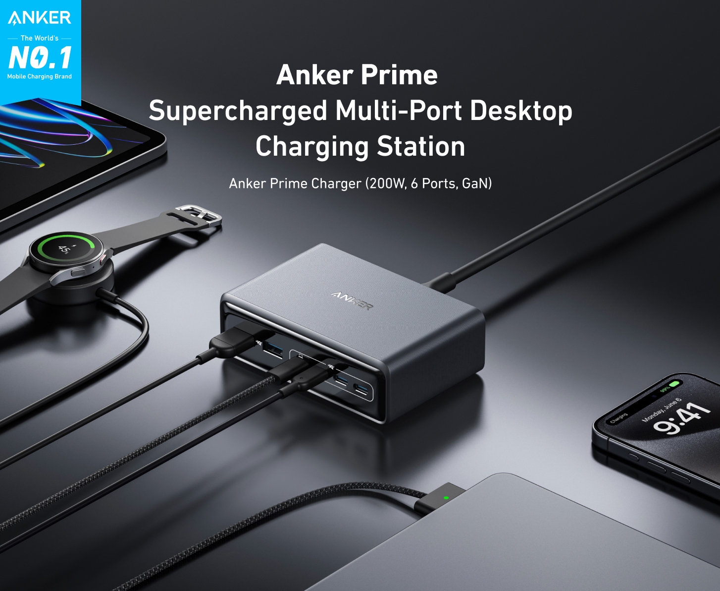 Anker Prime Charger (200W, 6 Ports, GaN) – House of Excellence