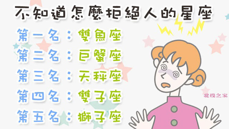 別再當爛好人~5個不知道怎麼拒絕人的星座|北投之家寶寶星座|北投之家 別再當爛好人~5個不知道怎麼拒絕人的星座|北投之家寶寶星座知識02
在星座的精彩世界裡,某些星座的人似乎特別難以拒絕別人的請求,常常因為過度善良或不願讓人失望而陷入困境。今天,北投之家將帶您一探究竟,了解那些最不擅長說「不」的星座。
5個不知道怎麼拒絕人的爛好人星座
爛好人星座第5名:獅子座
獅子座人性格豪爽,對朋友極為忠誠。他們雖然愛恨分明,但對於身邊的人,總是情義相挺。當朋友求助於他們時,即便心裡有萬般不願,也往往會選擇支持和幫助。
爛好人星座第4名:雙子座
雙子座以其靈活的思維和適應力聞名,然而,他們常常在別人的要求面前猶豫不決。雖然內心可能已經拒絕,但在現實情境中,他們往往選擇配合,即使這意味著要做一些自己並不情願的事情。
爛好人星座第3名:天秤座
天秤座追求和諧與平衡,他們不喜歡與人爭執或造成不愉快。當朋友需要幫助時,他們往往因為不想讓對方失望而選擇承擔,哪怕這意味著自己的壓力和負擔會增加。
爛好人星座第2名:巨蟹座
巨蟹座以其善良和體貼著稱。他們天生的同情心使他們在面對需要幫助的人時,難以拒絕。即使自己已經疲憊不堪,巨蟹座仍然會選擇幫助他人,有時甚至忽略了自己的需求。
爛好人星座第1名:雙魚座
雙魚座的人心地善良,充滿同情心。他們常常把自己置於次要,把別人的需求放在首位。這種無私的態度雖然令人敬佩,但有時也會讓他們承受過重的負擔。
在北投之家,我們理解每個星座都有其獨特的特質和挑戰。就像我們的寶寶用品,我們致力於為每一位寶寶的不同需求提供支持和照顧。透過了解這些星座特質,我們希望能幫助每個人更好地認識自己,學會在照顧他人的同時,也照顧好自己。記住,懂得拒絕也是一種自我保護和成長的方式。