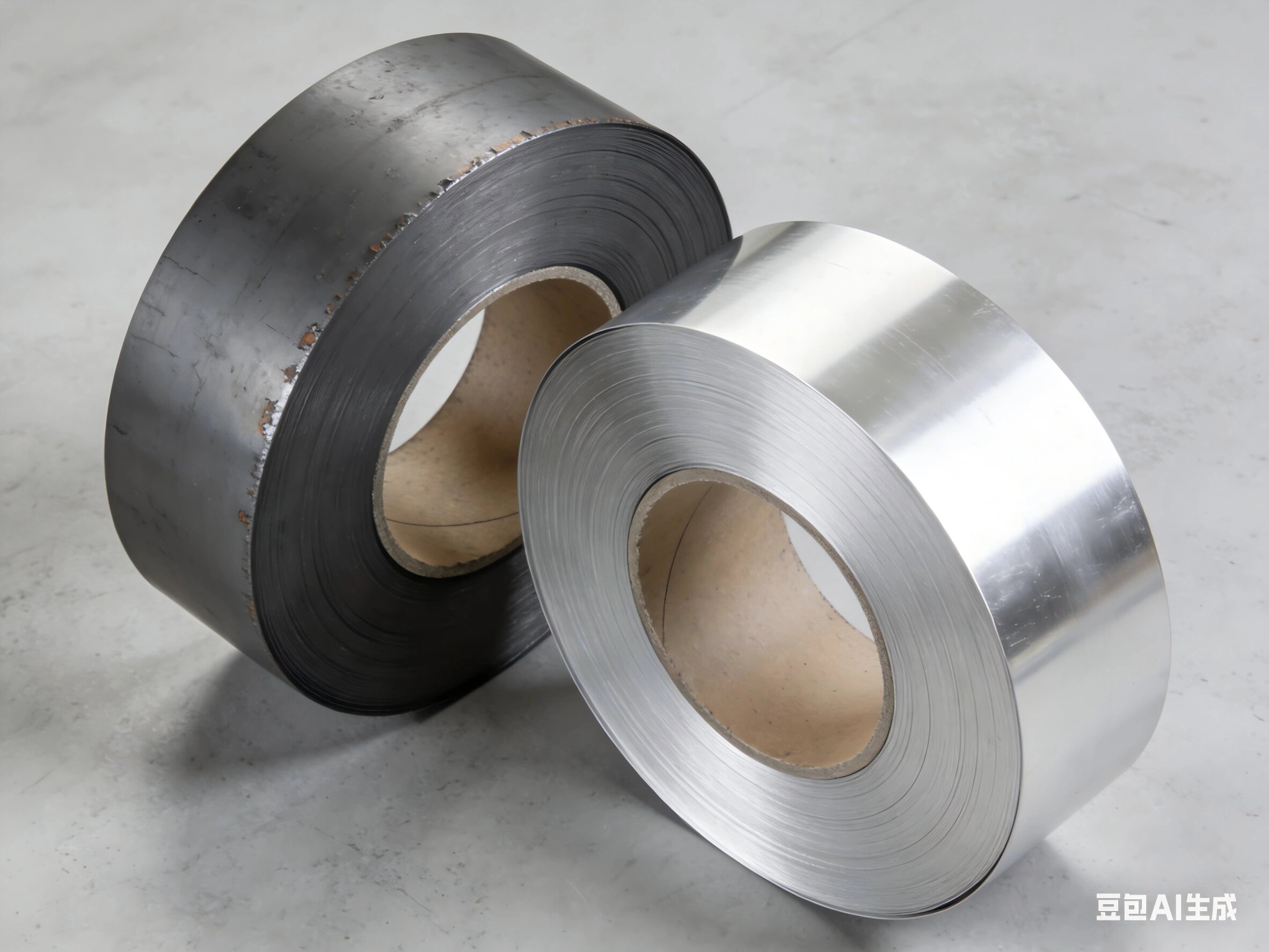 Comparación de perfiles de materiales de conformado de acero y aluminio que muestran diferentes secciones transversales