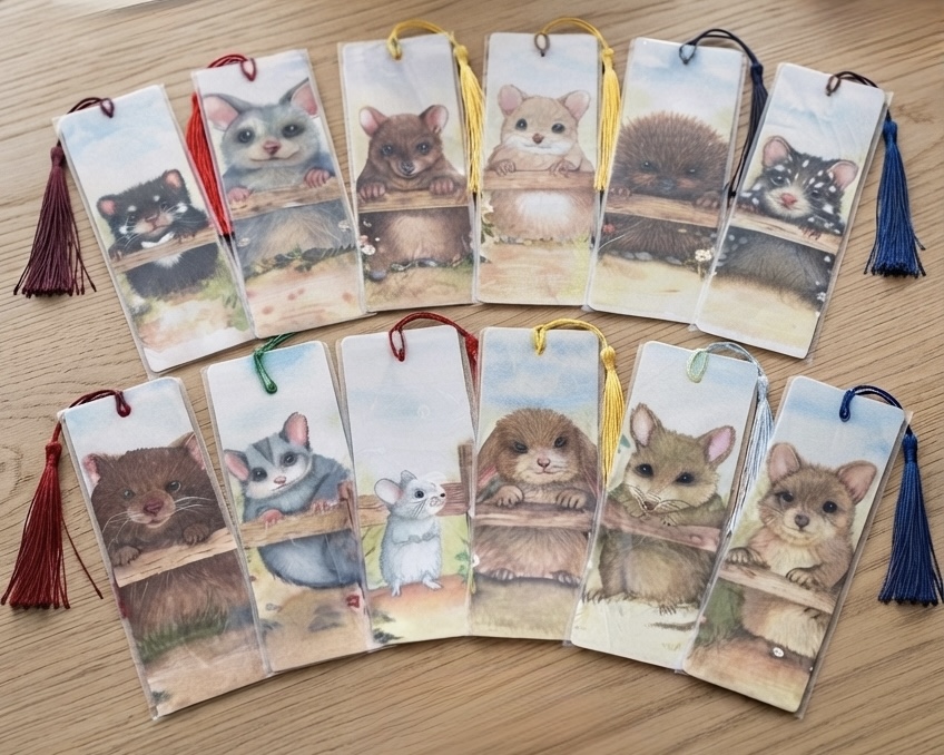 Tasmanian inspired bookmarks