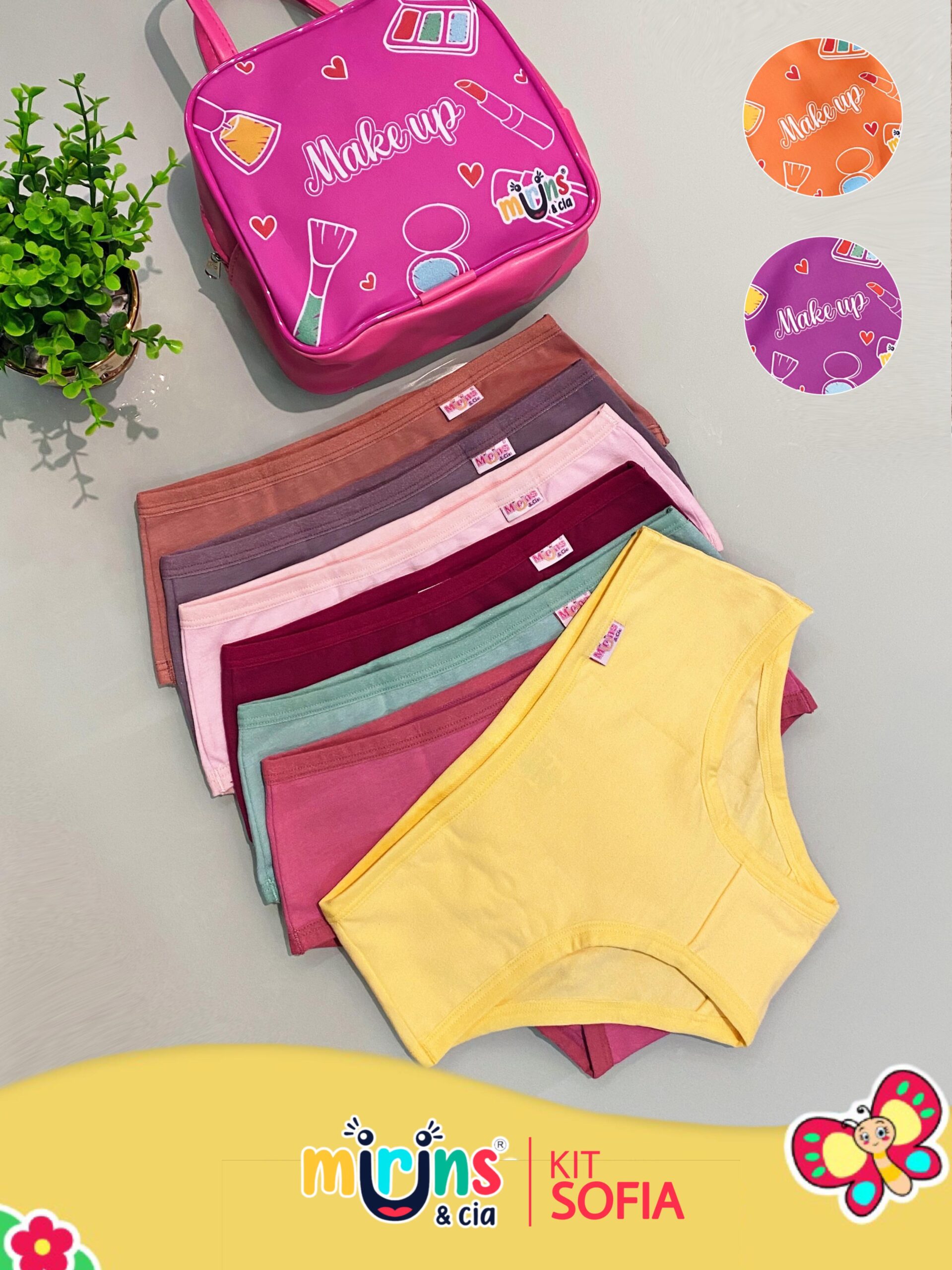 Kit 7 calcinhas infantil na Bolsinha Sofia – Êxito…