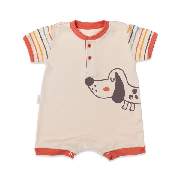 Macaquinho Bebê Suedine com Abotoamento Dog – Yuk’s