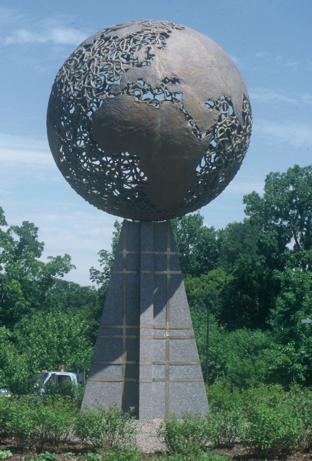 The World | bronze | granite base inlaid with bronze