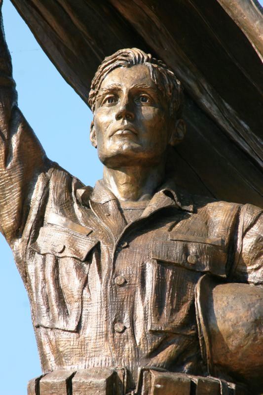 Citizen Soldier (detail) | Kane County Veterans Memorial | bronze