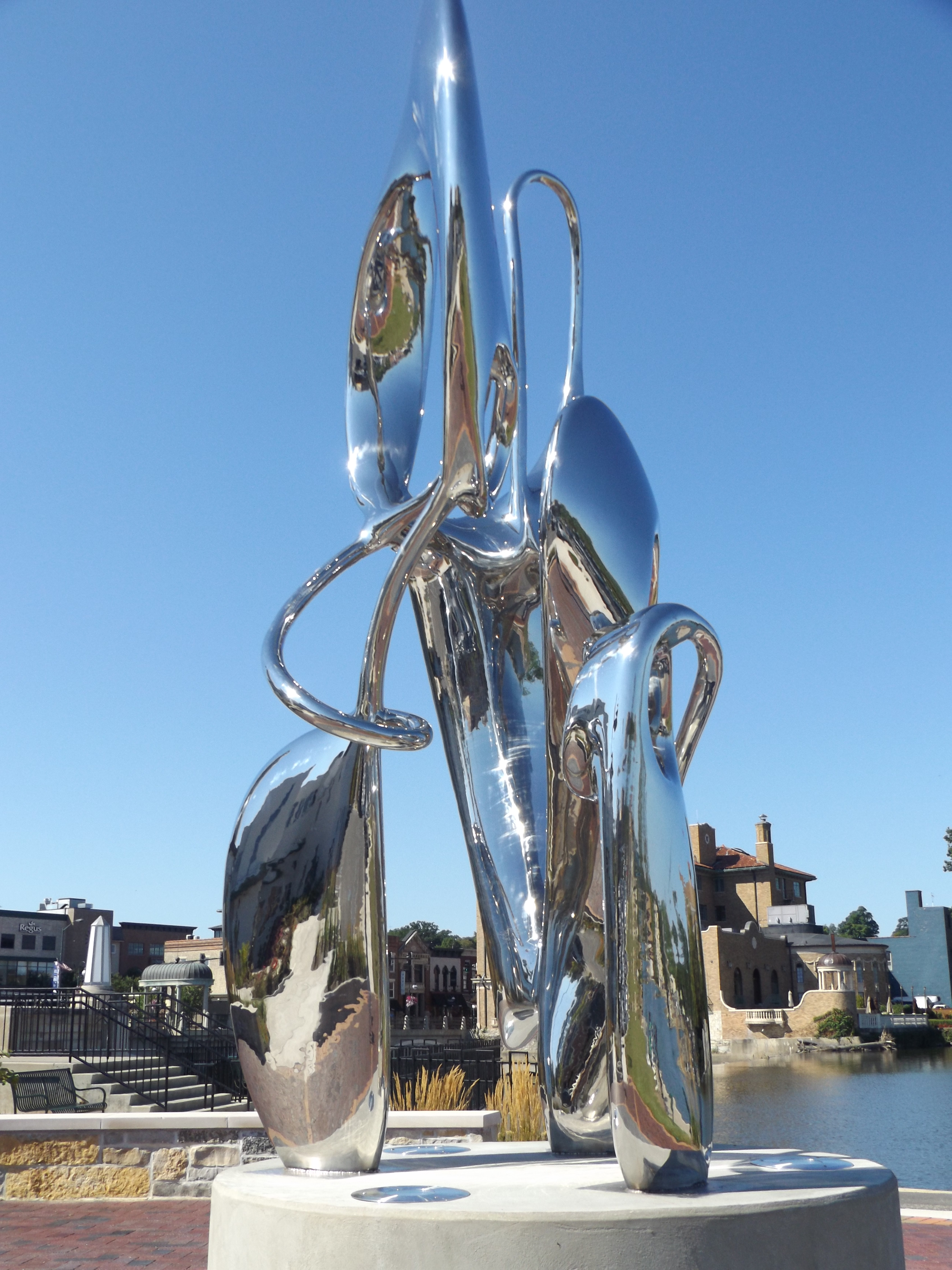 reflections (east side) | highly polished stainless steel