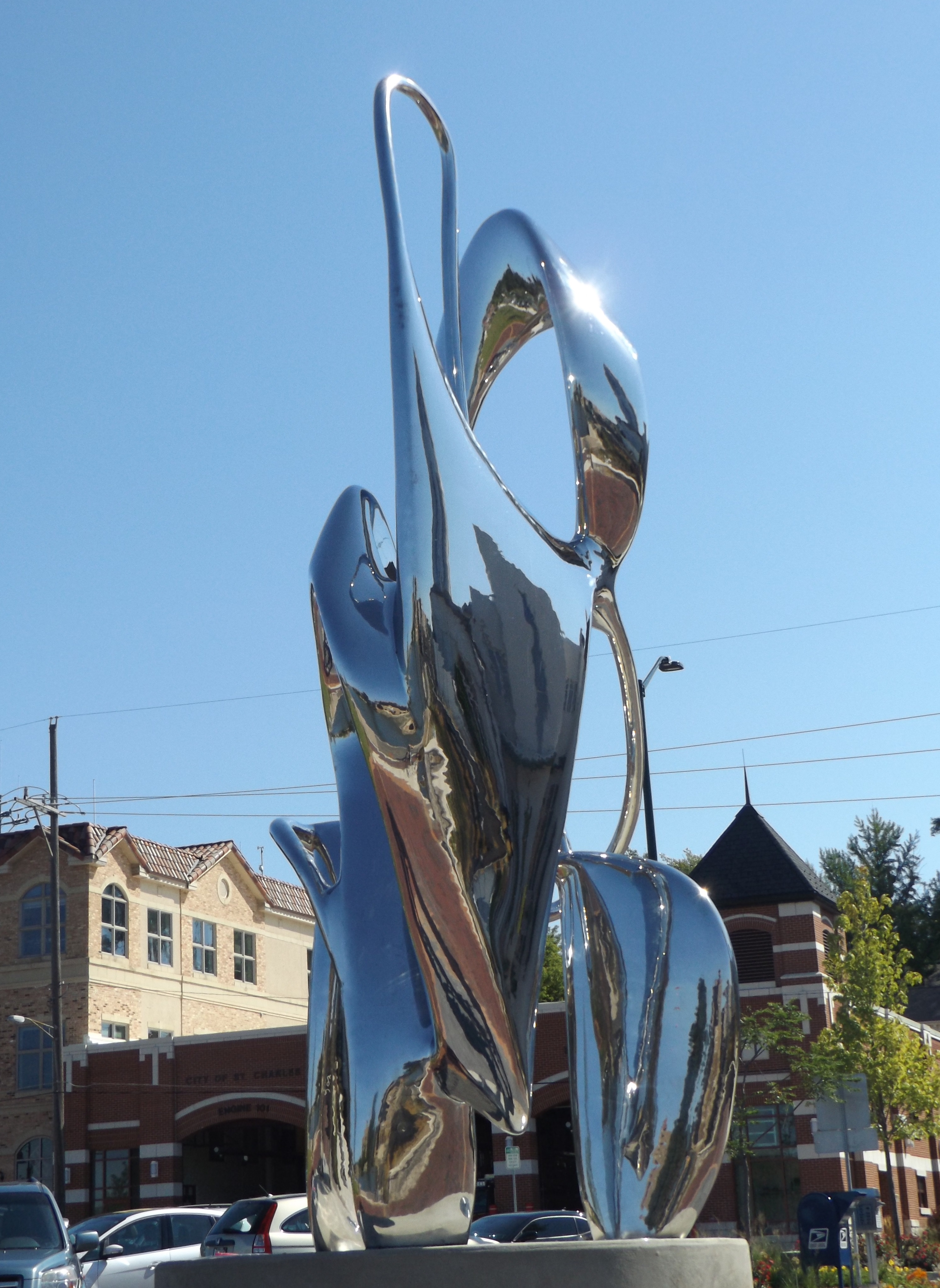 reflections (west side) | highly polished stainless steel