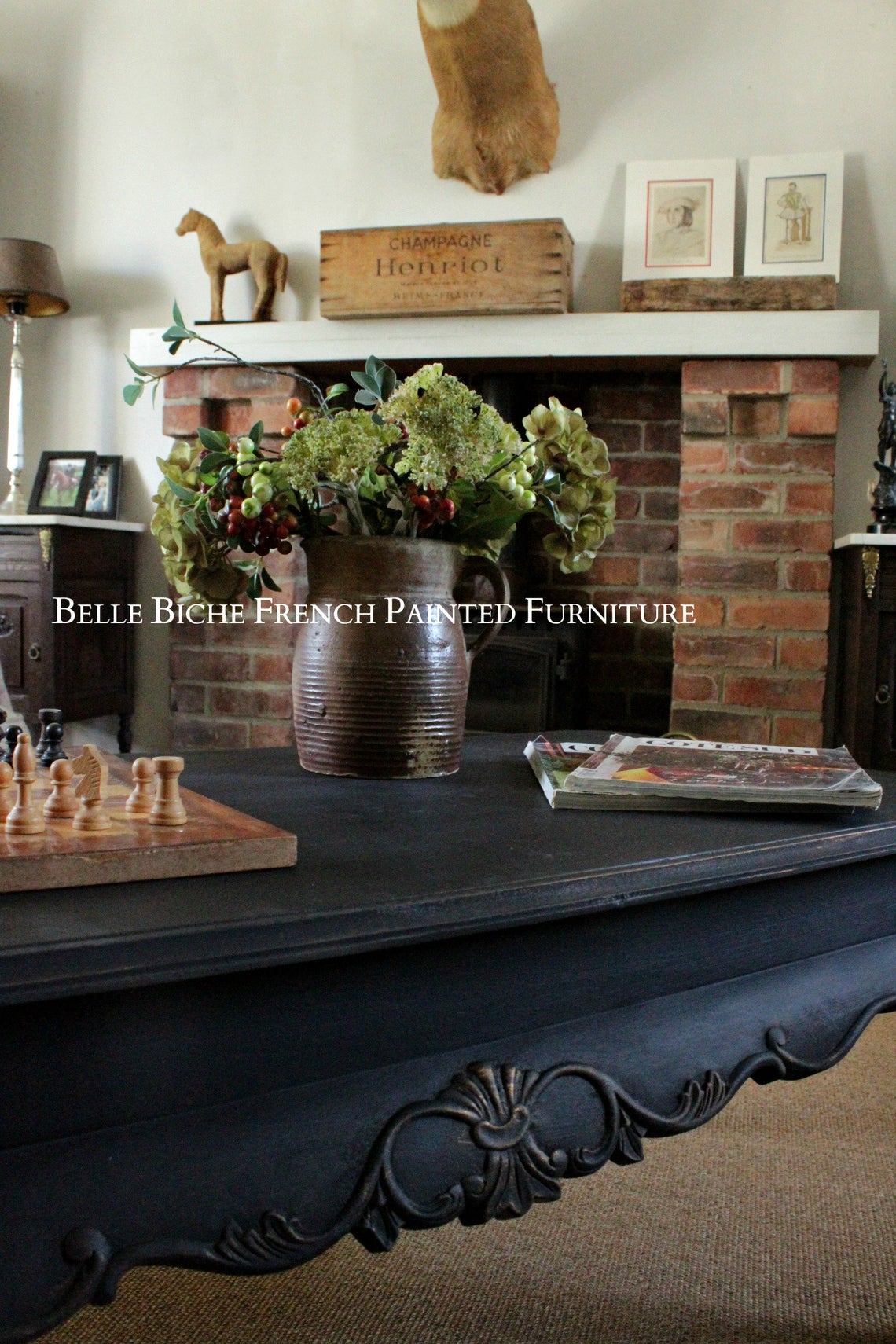 Boho rectangular coffee table