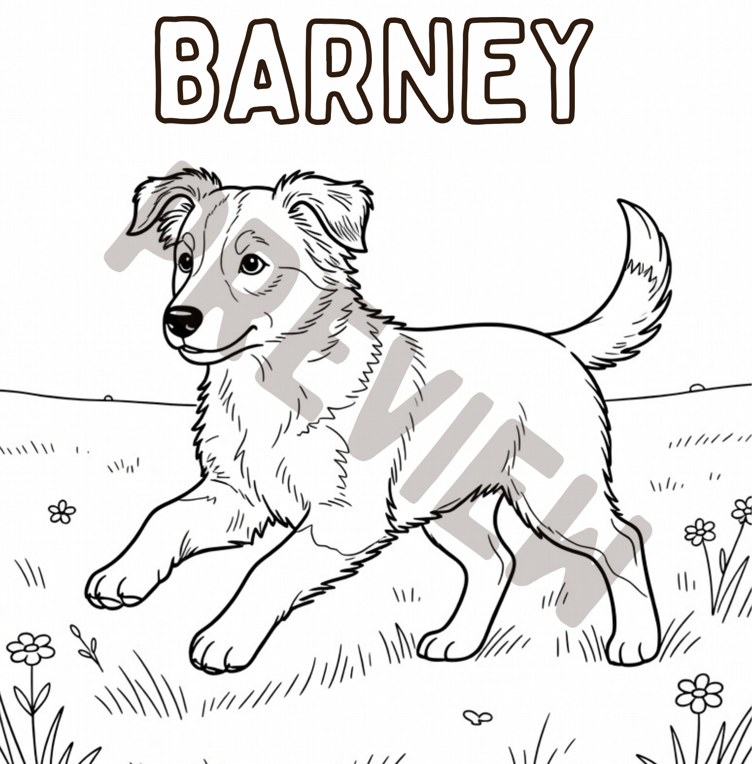Barney the Farm Dog Coloring Pages