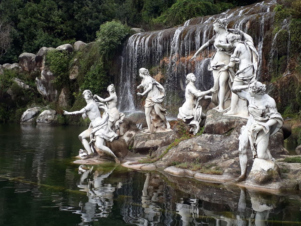 Statues and water