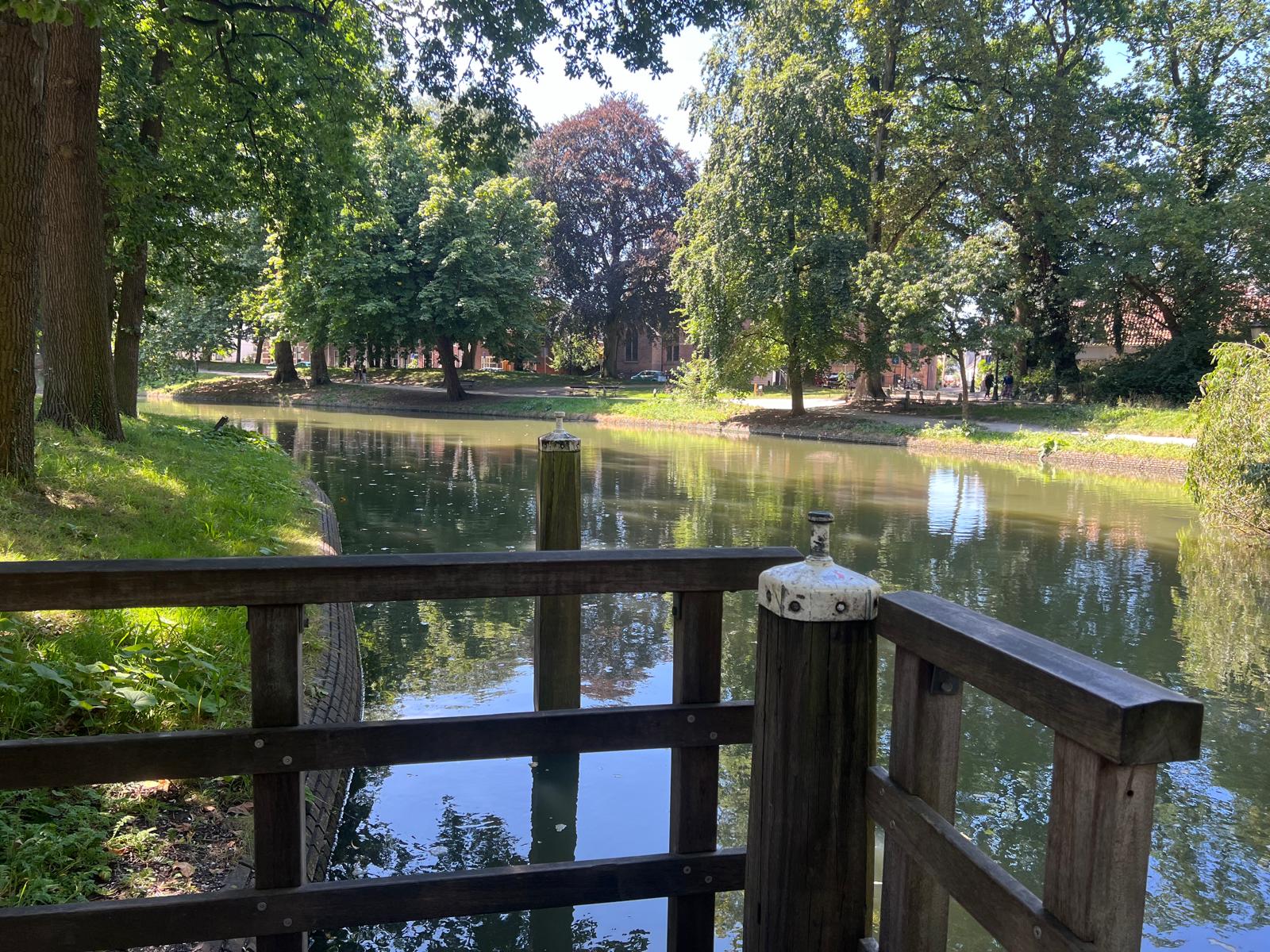 Park Lepelenburg Pier on a sunny day