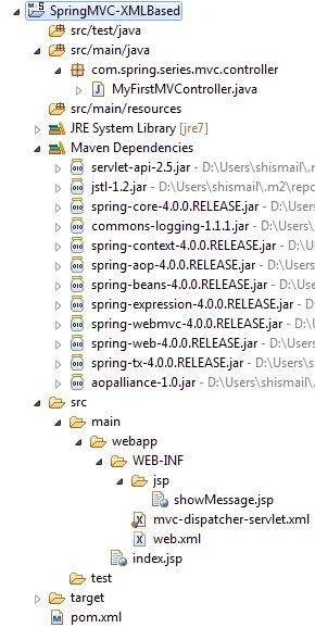 1_SpringMVC-XMLBased-Project-Structure