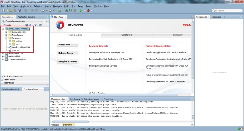 6_OSB-12c_Conditional_Branch_example_New_Project_create_folder_c