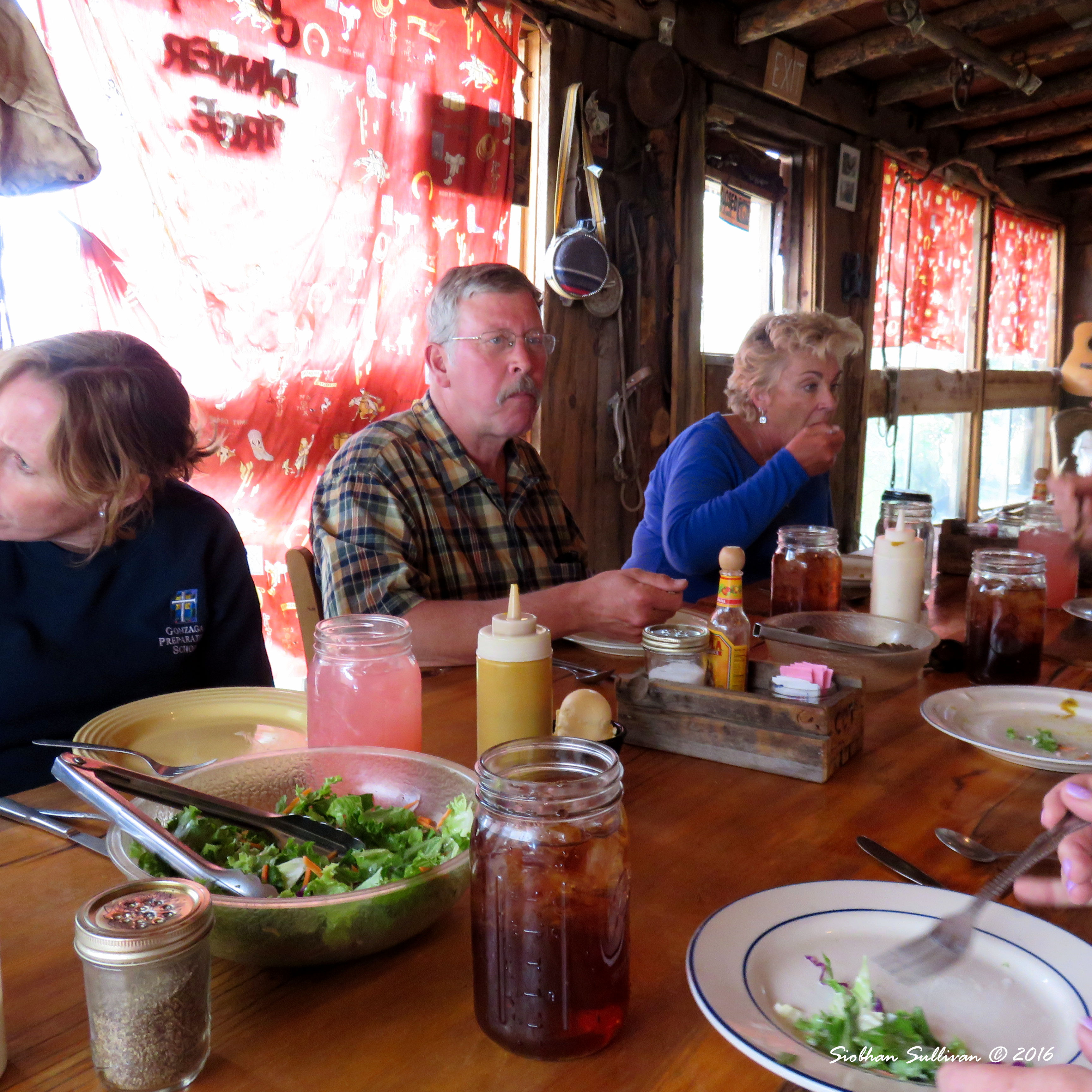Salad and group table