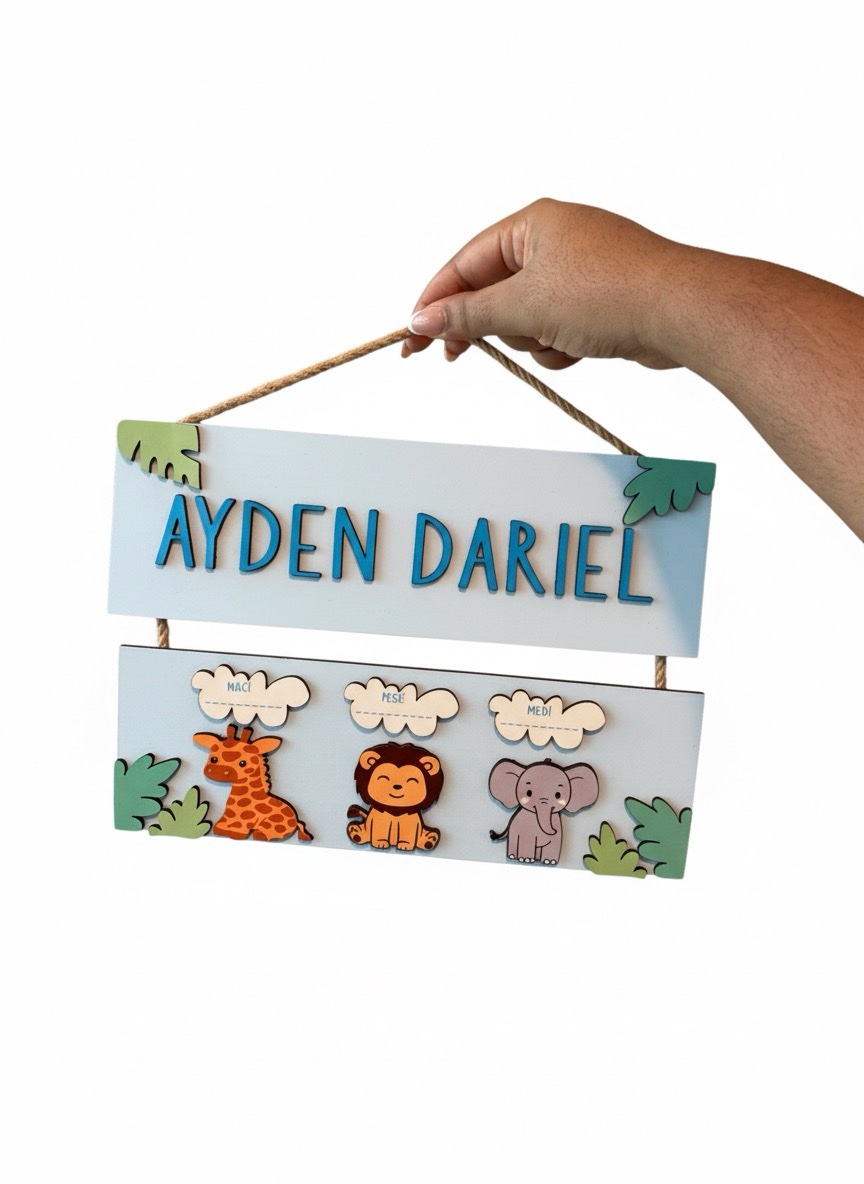 Colgante doble Safari