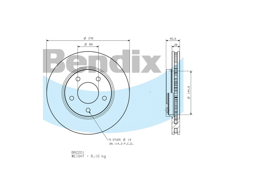 Br2201 Bendix Brakes - Artistic Gradient Design - Ultra HD