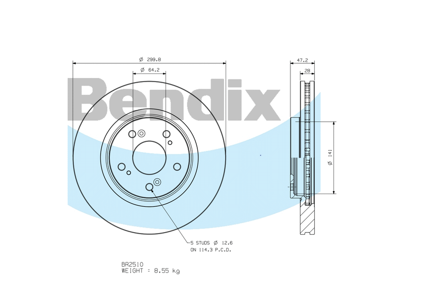 Bs5010 Bendix Brakes - Minimal Illustration Collection - 8K Quality