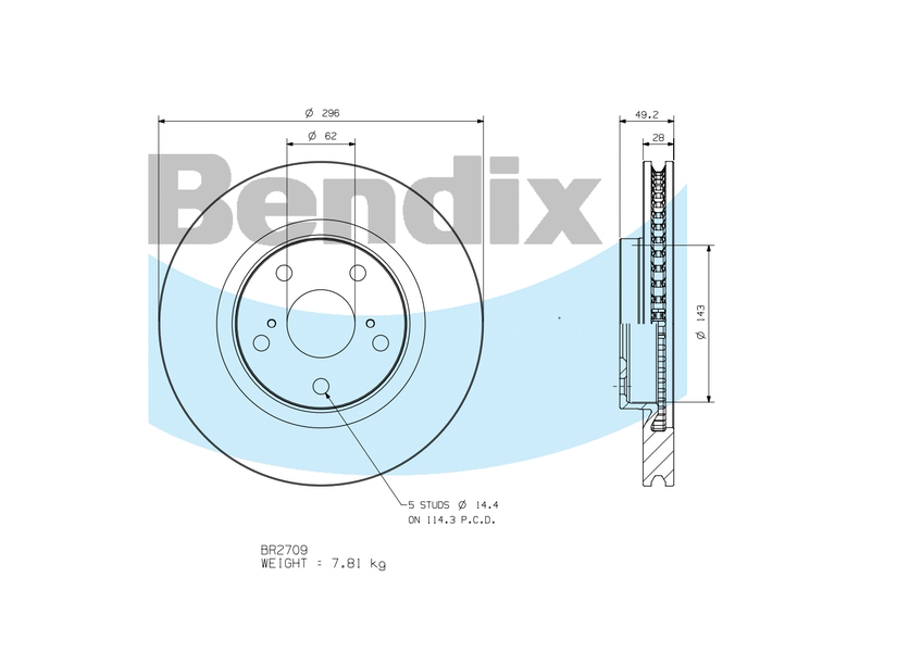 Db2706 Bendix Brakes - Premium Light Photo Gallery - Mobile