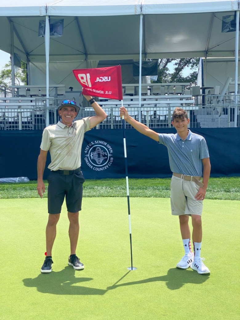 Sal Felice with his son Tripp. Photo courtesy of Sal Felice.