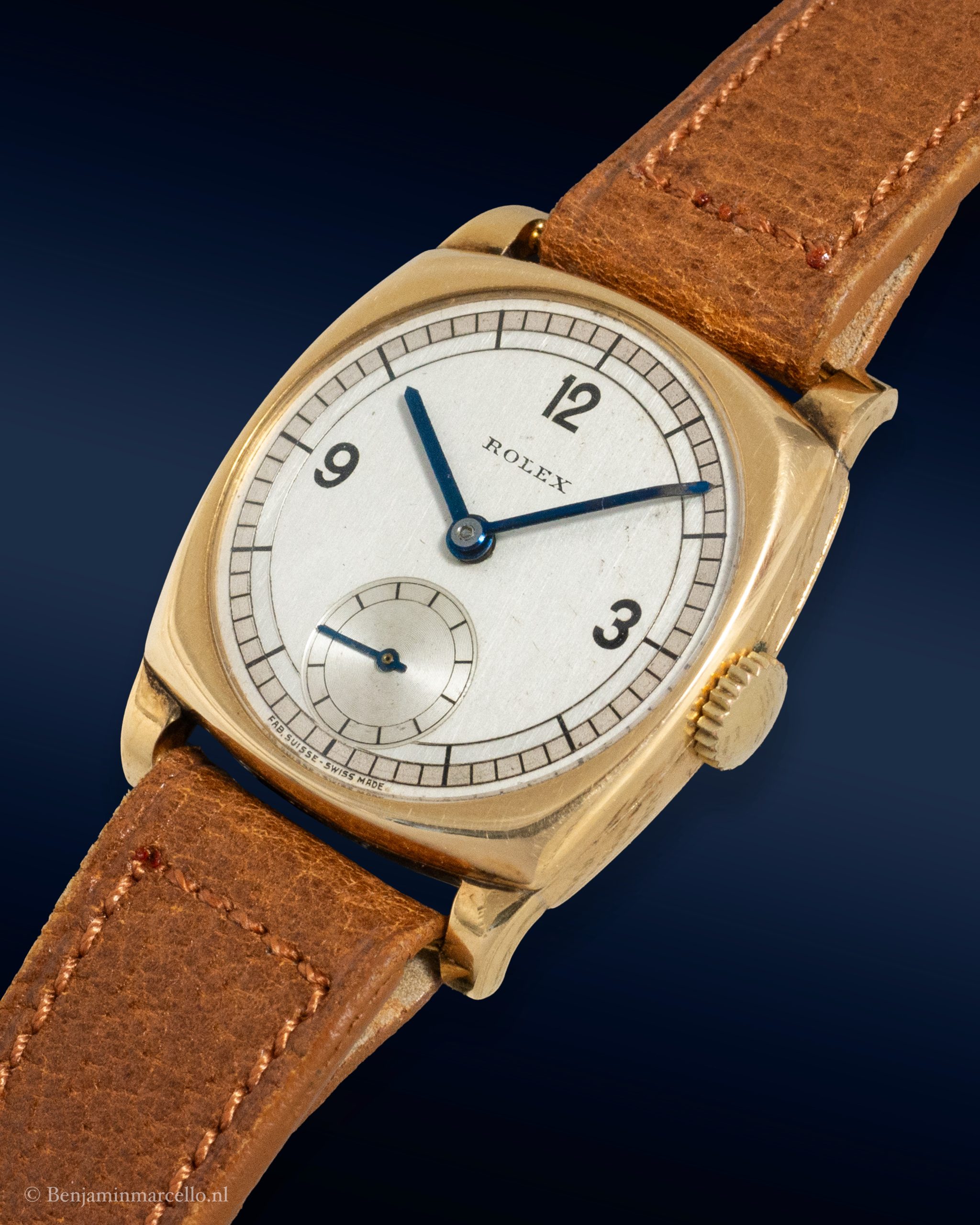 vintage Rolex sector dial cushion 1937