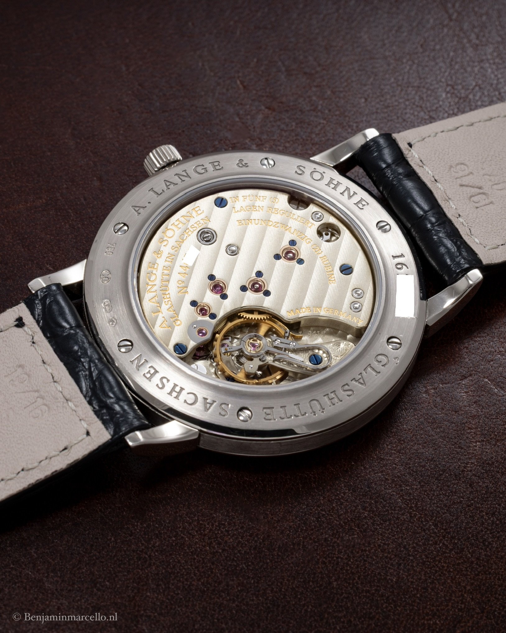 Alternative view of A Lange & Söhne 206.029 ‘1815’ 18k White Gold Black Dial circa 2005