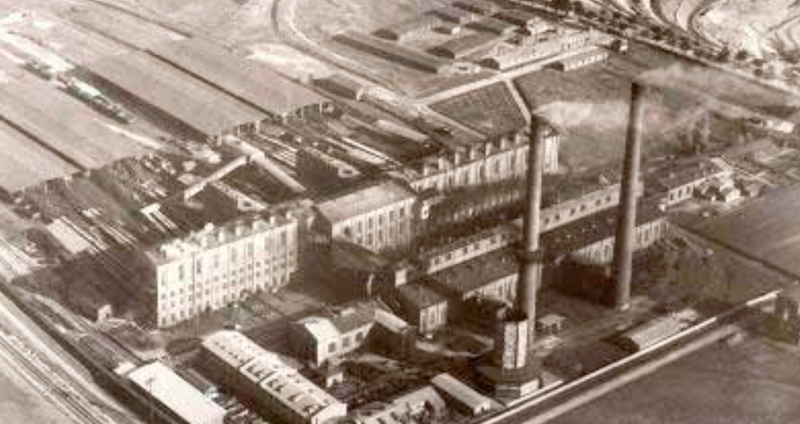 ehemalige Brikettfabrik in Borna bei Leipzig, Deutschland