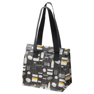 IKEA FLADDRIG Lunch bag, patterned grey