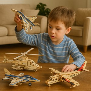 Bentoshi 3D Wooden Aircraft Puzzle DIY Kit