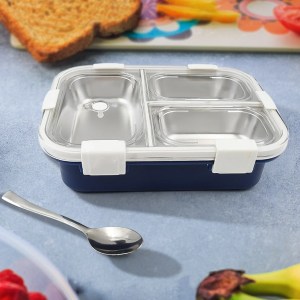 Bentoshi 3 Compartment SS Lunch Box for Kids (Alt)