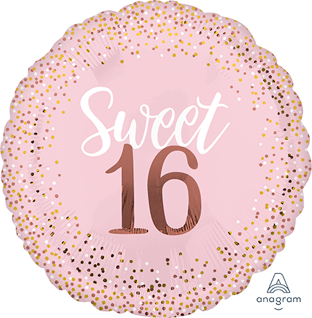 Jumbo Foil Balloon Sixteen Blush