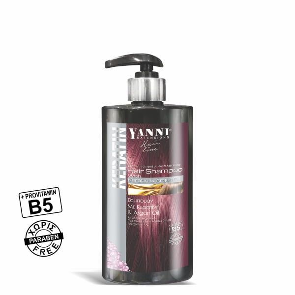 Yanni Σαμπουάν Με Κερατίνη & Λάδι Argan Με Αντλία 500ml