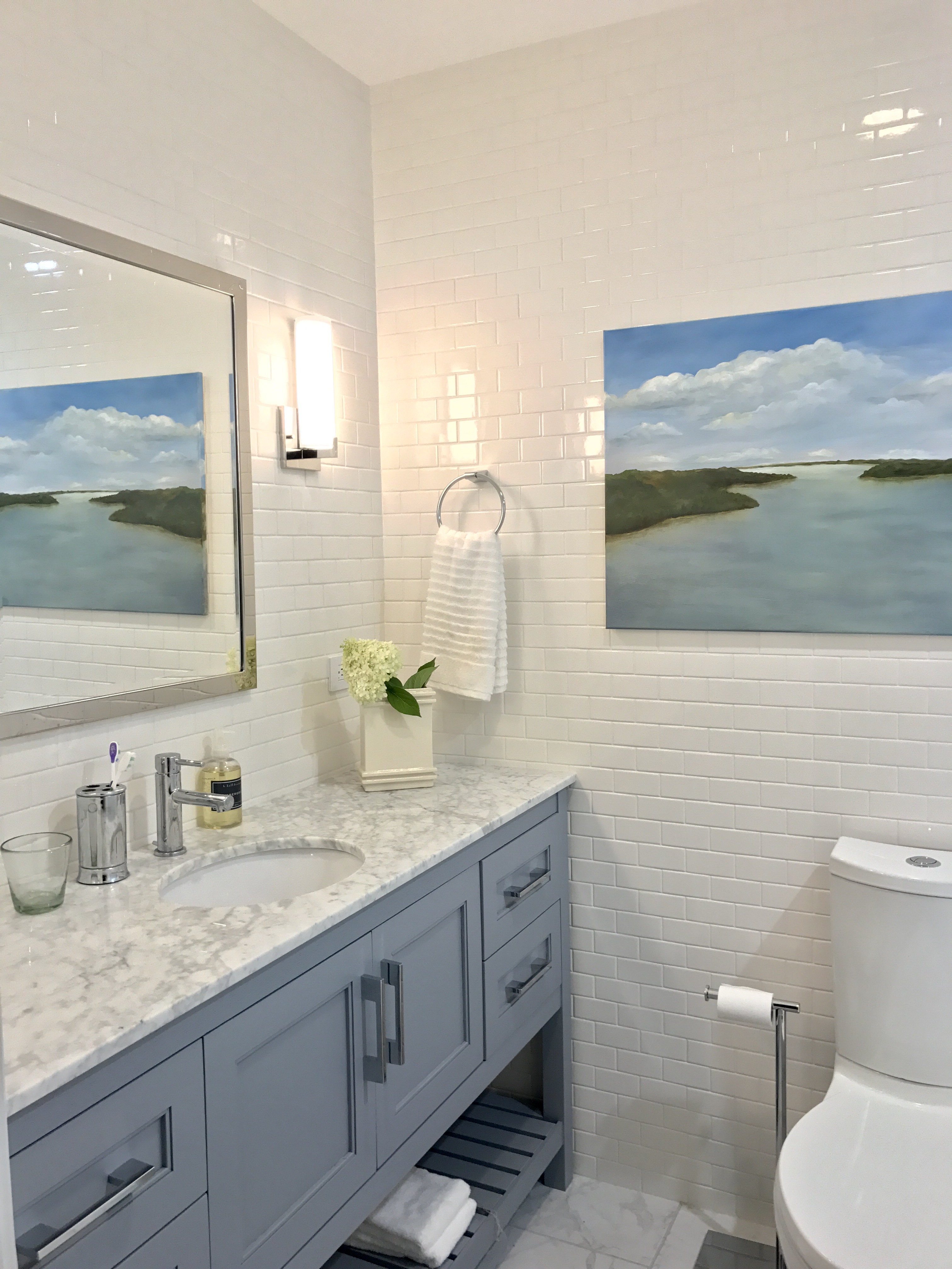 Freestanding Painted Oak Vanity RLB LLC