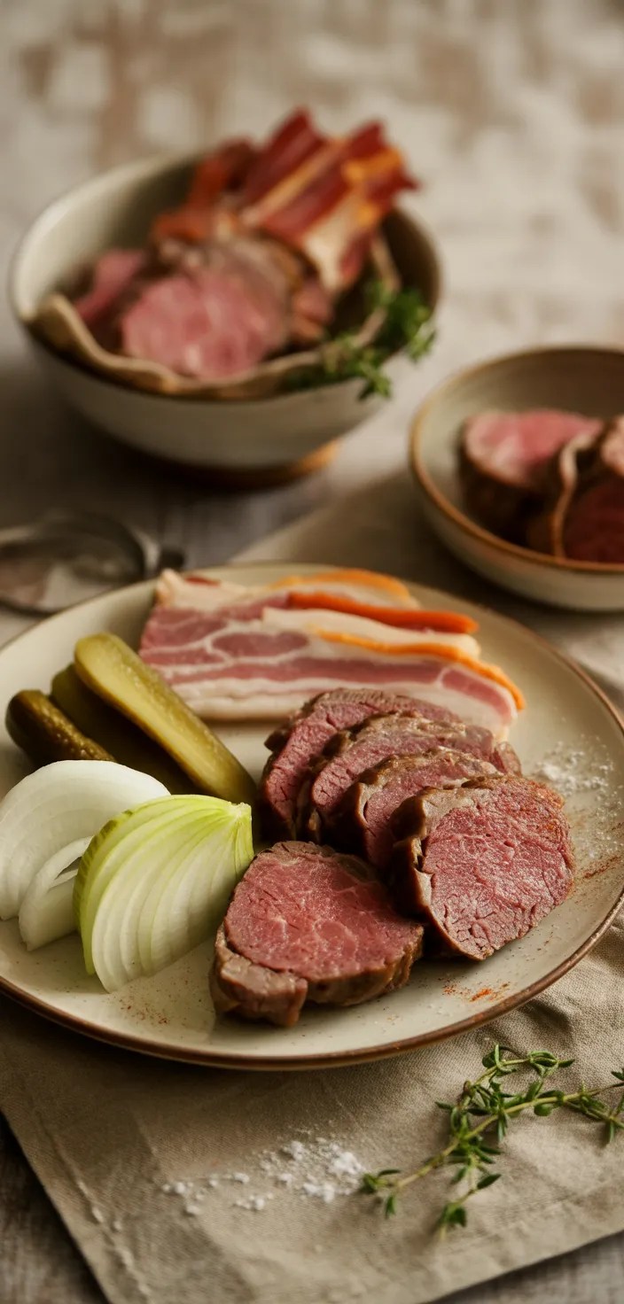 Ingredients photo for Traditional German Beef Rouladen (Rinderrouladen) Recipe